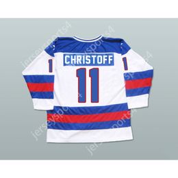 Personnalisé BLANC STEVE CHRISTOFF 1980 MIRACLE ON ICE TEAM USA 11 HOCKEY JERSEY NOUVEAU Top Cousu S-M-L-XL-XXL-3XL-4XL-5XL-6XL