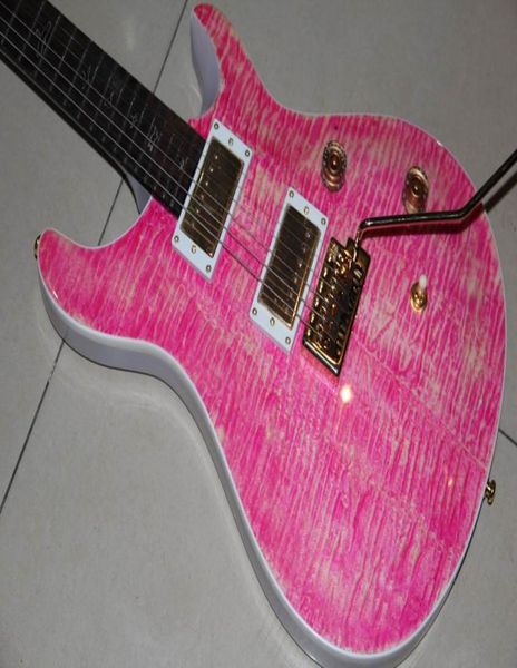 Modelos de explosión rosa de guitarra eléctrica de calidad profesional personalizada