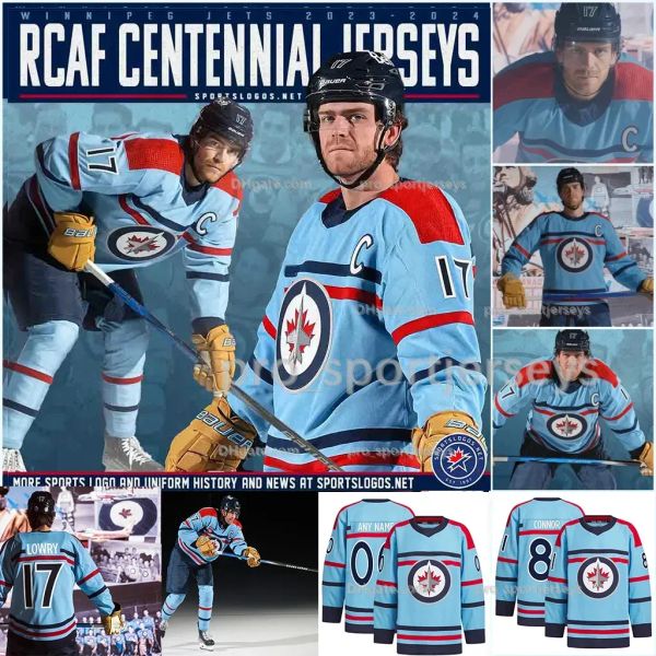 Personnalisé Hommes Femmes Jeunes Winnipeg 17 Adam Lowry Jets 23-24 Maillot de hockey Kyle Connor Mark Scheifele Connor Hellebuyck Josh Morrissey Alex Iafallo Axel Jonsson