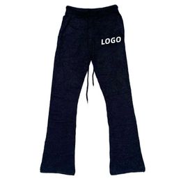 Pantalon en tricot pour hommes d'hiver personnalisés pantalon mohair en tricot flou