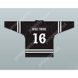 Custom Wire Twins 16 CENOBITES NOIR HOCKEY JERSEY SÉRIE HELLRAISER NOUVEAU Top Cousu S-M-L-XL-XXL-3XL-4XL-5XL-6XL