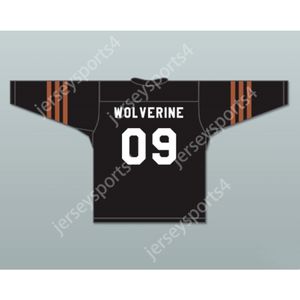 Personnalisé WOLVERINE 09 HUGH JACKMAN LOGAN INSPIRÉ MAILLOT DE HOCKEY NOUVEAU Top Cousu S-M-L-XL-XXL-3XL-4XL-5XL-6XL