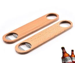 Custom Wood Handle Bottle Openers Bar Blade Beer Bottle Opener Vintage Wooden Handle Stainless Steel Bartender Bottle Opener5356719