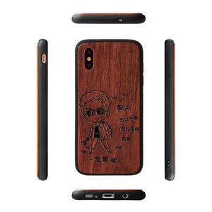 Bois de téléphone en bois personnalisé Modèle de logo de conception gravée sur Bamboo Wood Téléphone Fabricant China Fournisseur de téléphone personnalisé Bois Bois 2A8