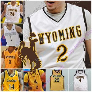 Custom Wyoming Basketball Jersey College Larry Nance Jr. Hunter Maldonado Jake Hendricks Kwane Marble II Thompson Taylor