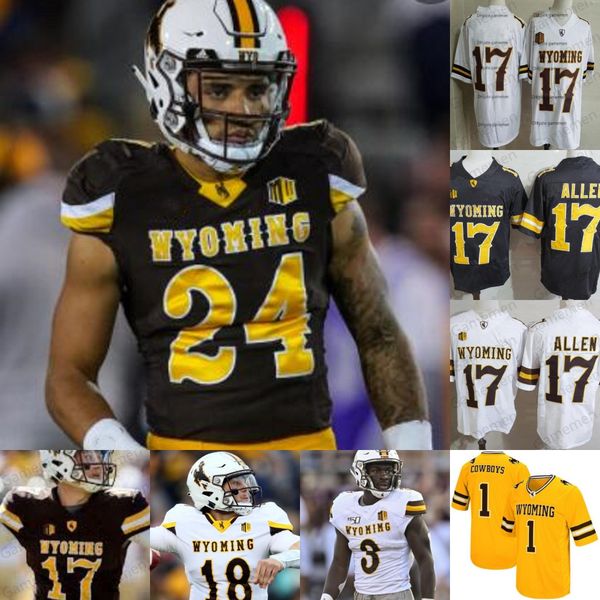 Custom Wyoming Football Jersey College Garrett Crall Austin Conway Raghib Ismail Jr.Sean Chambers Charles Hicks Isaiah Neyor hommes femmes jeunes