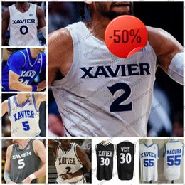 Personnalisé Xavier Musketeers Basketball Jersey Souley Boum Zach Freemantle Jack Nunge Colby Jones Adam Kunkel Hommes Femmes Jeunes Enfant Ncaa