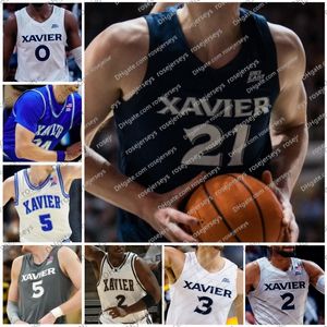 Aangepaste Xavier Musketiers basketbal Jersey Desmond Claude Quincy Olivari Dailyn Swain Abou Ousmane Gytis Nemeiksa Dayvion McKnight mannen vrouwen jeugd Kid S-3XL