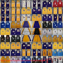 Aangepaste XS-6XL klassieke retro basketbal Wilt Chamberlain Jersey Vintage Jerry West Dennis Rodman Artest Worthy gestikt 1996-97 zwart blauw 1996-2016 paars Bryant