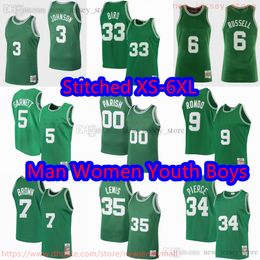 Custom Xs-6xl Throwback 1985-2008 Kelly Green Basketball Jersey 00 Robertarish 3 Dennisjohnson 32 Kevinmchale 7 Deebrown 35 Reggiewis 33 Larrybird