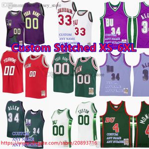 Custom XS-6xl Throwback Basketball Rayallen Jersey Oscarrobertson juniorbridgeman Sidneymoncrief Jonmcglocklin Boblanier Brianwinthes Michaelredd