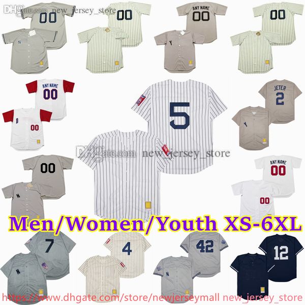 Custom Xs-6xl Movie Throwback Baseball Jersey 15 Thurmanmunson 23 Donmattingly Baberuth DerekJeter Yogiberra Reggiejackson Berniewilliams BobbyMurcer Jerseys