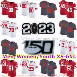 Custom XS-6XL NCAA Houston Cougars Fútbol Jerseys cosidos 23 Willie Smith III 78 Wilson Whitley 3 William Jackson 37 Zamar Kirven 36 Zaire Taylor 90 Zach Vaughan