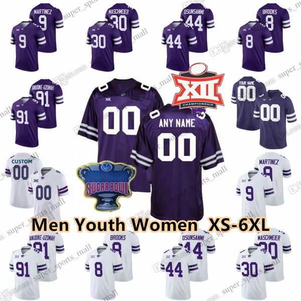 Maillot de football personnalisé XS-6XL NCAA Kansas State Wildcats 91 Felix Anudike-Uzomah 4 Malik Knowles 18 Will Howard 85 Kade Warner 31 Clifton 2 Savage 9 Martinez Brooks