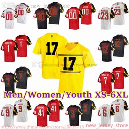 Personnalisé XS-6XL NCAA Maryland Terrapins Maillots de football cousus 7 Boomer Esiason 1 Stefon Diggs 82 Torrey Smith 18 Vernon Davis 45 Maillot Shawne Merriman Tagovailoa