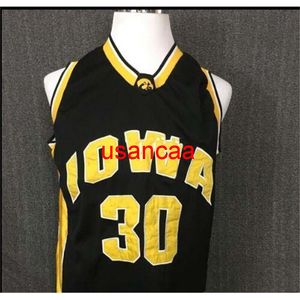 Custom XXS-6XL Vintage Men # 30 Vintage Iowa Hawkeyes Men's real Full bordado College jersey o personalizado cualquier nombre o número jerse