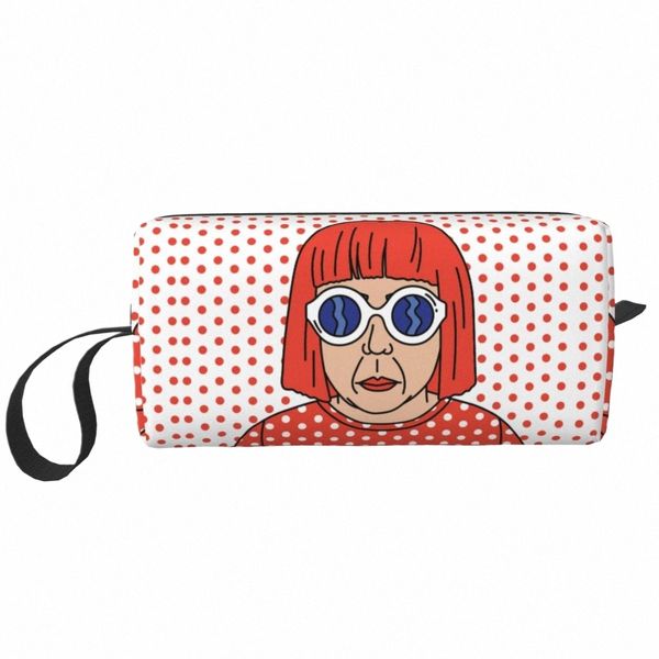 Personnalisé Yayoi Kusama Self Portrait Trousse de toilette Femmes Organisateur de maquillage cosmétique Lady Beauty Storage Dopp Kit Box C8Zk #