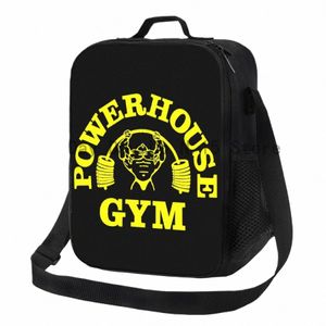 Aangepaste gele krachtpatser gym lunchbag mannen vrouwen thermische koeler geïsoleerde lunchbox voor volwassen kantoor U3CX#