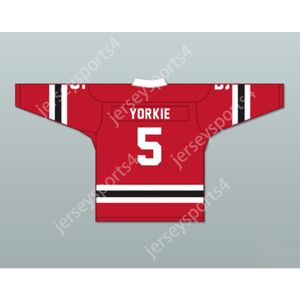 Custom Yorkie 5 Letterkenny Irish Red Alternate Hockey Jersey New Top Ed S-M-L-XL-XXL-3XL-4XL-5XL-6XL