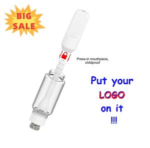 Aangepast uw logo Volledig keramische karren Atomizer 510 Lege Pen 1 ml en 0,5 ml HC Dikke Oil Tank Vape Pencartridge China Authentic Factory 1Gram 510 Thread USA Canada De