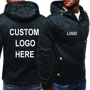 Custom Uw Logo Heren Hoodies Jas Herfst Winter Lg Mouw Casual Sport Rits Jas Outdoor Sweatshirt Met Capuchon B4tw #