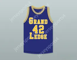 Aangepaste jeugd/kinderen Al Horford 42 Grand Ledge High School Comets Navy Blue Basketball Jersey 2 Top gestikte S-6XL
