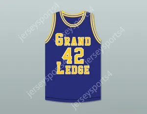 Jeunes / enfants personnalisés Al Horford 42 Grand Ledge High School Comets Navy Blue Basketball Jersey 2 Top cousé S-6XL