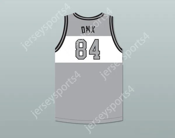 Jeunes / enfants personnalisés DMX 84 Roug Ryders Grey Basketball Jersey 4top cousé S-6XL