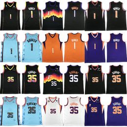 Custom Youth Kids Women 35 Durant Basketball Jersey 22 DeAndre Kevin Ayton 3 Chris 1 Devin Paul Booker met 6 Patch White Blue Green Stitched Jerseys