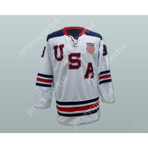 Aangepaste ZACH PARISE USA NATIONALE TEAM HOCKEY JERSEY NIEUWE Top gestikt S-M-L-XL-XXL-3XL-4XL-5XL-6XL