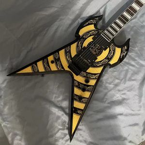 GUITARRA ELÉCTRICA Custom Zakk W Audio Odin Grail con diana Viking Totem y marcadores de traste de runas