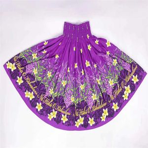 Klant geaccepteerd 5 kleuren Hula Pau rok met bloemenprint mode-accessoires dames rok voor Hawaii Dance Party