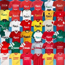 Dalglish retro voetbal jerseys Gerrard 2005 Smicer Alonso Vintage Football Shirts Fowler Torres Maillot Kuyt Kuyt Keane Suarez voetbaltrui Liverpoolf FC Retro