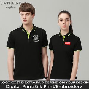 Klantgericht ontwerp geborduurd poloshirt Ontwerp uw eigen aangepaste tekst of op gepersonaliseerde poloshirts werkuniform 220608