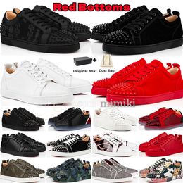 Ontwerper met doos rode bodems Vrijetijdsschoenen voor mannen vrouwen sneakers platform platte schoen mode luxe loafers vintage Rode bodem trainers Sneakers Trainers Eur 36-47