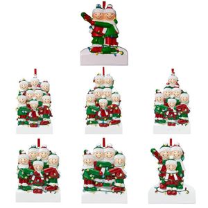 Adornos navideños de resina personalizados, colgante, decoraciones navideñas familiares