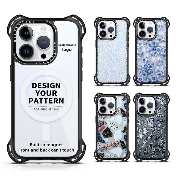 Diseño de cordones personalizado Diseñador de amortiguadores de lujo Diseñador de impresión Funda para mujeres con tira para iPhone 15 13 Pro Max 2a5