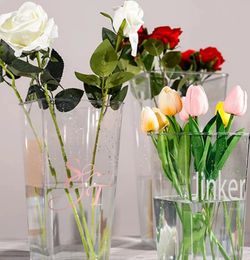 Personnalisable en acrylique Vase Bud Dry Vase Table Decoration Personnalized Gift Wedding Gift Birthday Gift 240415