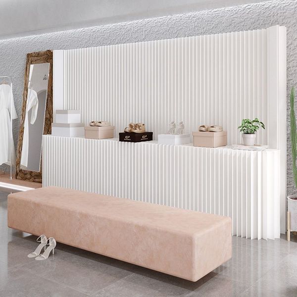 Panel de pared de papel de órgano plegable blanco personalizable para decoración del hogar, mamparas extraíbles, divisores de ambiente para oficina interior