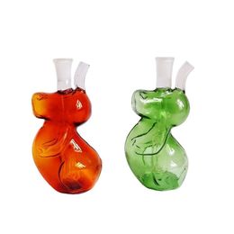 Aanpasbaar logo Mini glazen rookwaterpijp Glas diermodellering Freeze Cooling Cup Bubbler