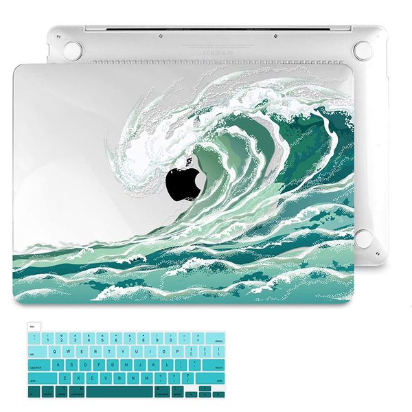 Coque MacBook personnalisable pour Air Pro Retina 16 15 14 13 pouces 174 motifs cristallins imprimés rigides avant arrière complets pour ordinateur portable avec clavier