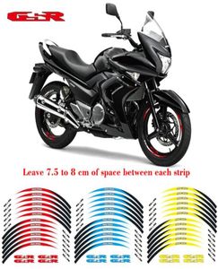 Aanpasbare motorfietsband binnenring reflecterende beschermende stickers streep decoratieve stickers 12 set voor SUZUKI gsr8960096