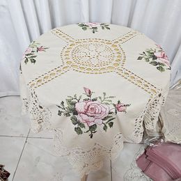 Bordado de peonía personalizable medio hueco múltiple tela bordada arte de tela bordada europea mesa de encaje de mesa de encaje