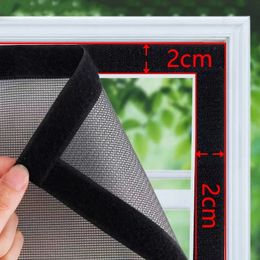 Tamaño personalizable Pantalla de ventana de antimosquitos Auto adhesivo Neta de la puerta de insectos de verano Mosquitonet para cortinas transparentes Y240416