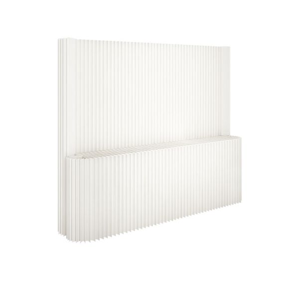 Tamaño personalizable Decoración del hogar Panel de pared de papel de órgano plegable blanco Pantallas retráctiles extraíbles Divisores de ambiente para suministros de mercado de oficina interior