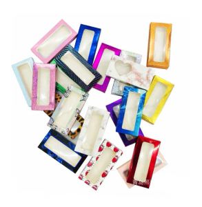 Aanpasbare groothandelspapier valse wimperverpakkingsdozen voor wimperdozen marmerkoffer 25 mm nerts wimpers zz