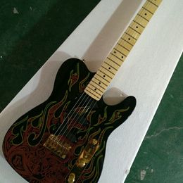 Aanpassing Nieuwe witte was houten vaste houten body kleur schilderij elektrische gitaar