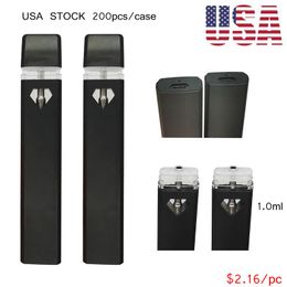 Personnaliser 1,0 ml stylo vape jetable 280 mah batterie rechargeable huile épaisse dispositif de vaporisateur vide USA STOCK qualité de service de nuit promise