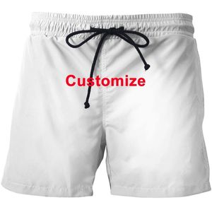 Pas 3D Digital Printing Beach -shorts aan voor mannen Drawtring losse casual korte broek Zomerkleding Snel droge unisex board 220704