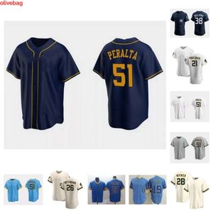 Aanpassen 7 Victor Caratini 71 Josh Hader honkbalshirt 14 Jace Peterson 16 Kolten Wong 6 Lorenzo Cain 12 Hunter Renfroe 15 Tyrone Taylor 24 McCutchen Youth-6xL